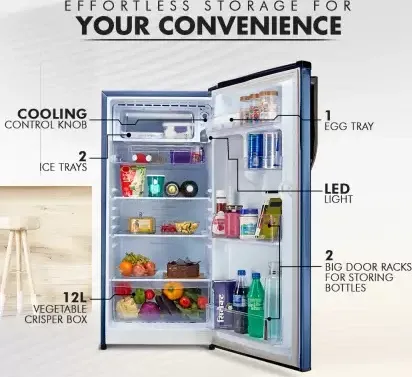 MarQ By Flipkart 180BD3MQ24-CB 183 L 3 Star Single Door Refrigerator