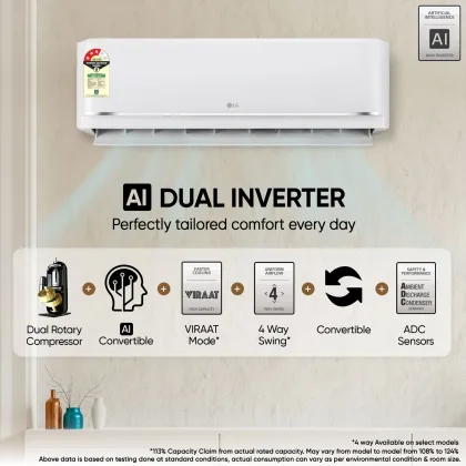 LG AS-Q19MNXE 1.5 Ton 3 Star 2026 Inverter Split AC