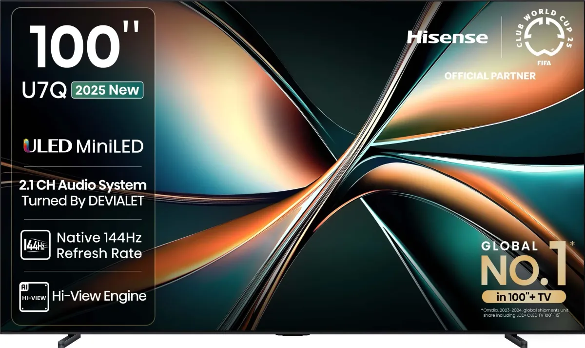 Hisense U7Q 100 inch Ultra HD 4K Smart Mini LED TV (100U7Q) - Price in ...