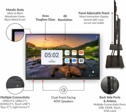 Limeberry SP-IWB-982098 98 inch Ultra HD 4K Interactive Flat Panel