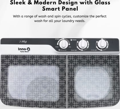 Inno-Q IQ-78ITURBO-G 7.8 Kg Semi Automatic Washing Machine