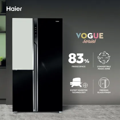 Haier HRT-683KWG-P 598 L Side by Side Door Refrigerator