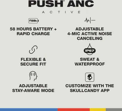 Skullcandy Push ANC Active True Wireless Earbuds