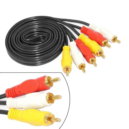 Global Craft 3 RCA Male to Male Composite Audio Video AV Cable