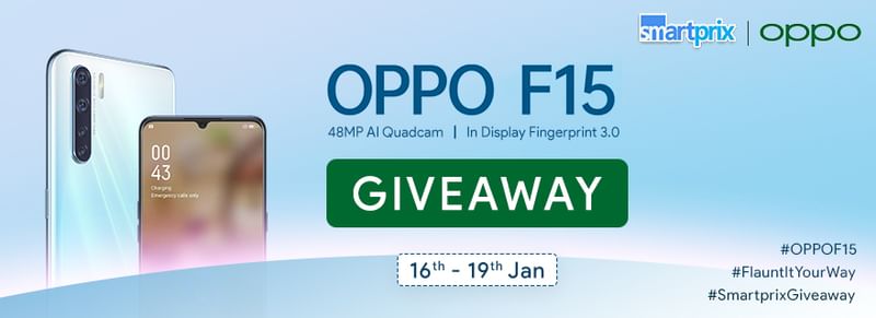 OPPO F15 Smartphone Giveaway | Smartprix