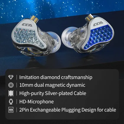 CCA LYRA IEM Wired Earphones (Without Mic)