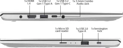 Asus VivoBook X412FJ-EK511T Laptop (10th Gen Core i5/ 8GB/ 1TB 256GB SSD/ Win10 Home/ 2GB Graph)