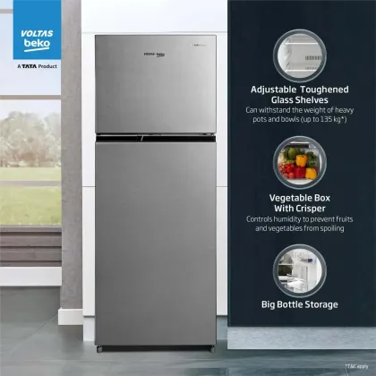 Voltas Beko RFF270D/W0XIR0I0000GD 230 L 2 Star Double Door Refrigerator