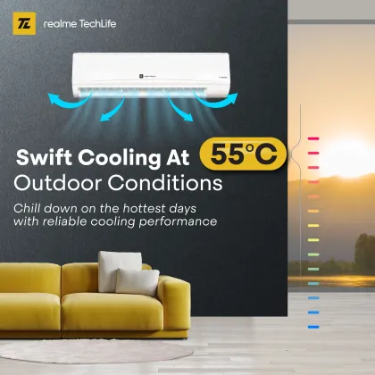 Realme TechLife 163IAA26WRMS 1.6 Ton 3 Star 2026 Inverter Split AC