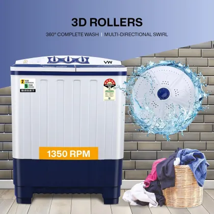 VW Pure Wash 7.5 kg Semi Automatic Washing Machine