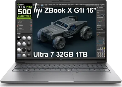 HP ZBook X G1i Laptop (Intel Core Ultra 7 255H/ 32GB/ 1TB SSD/ Win 11/ 6GB RTX PRO 500)