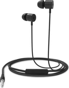 Portronics POR-763 Conch 204 In-Ear Stereo Having 3.5Mm Aux Port Headphone (Black) Wired Headset with Mic  (Black, In the Ear)