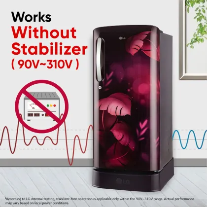 LG GLD1956ZAPI 185 L 5 Star Single Door Refrigerator