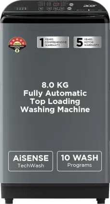 Acer AR80QFATLH1C1IG24D 8 Kg Fully Automatic Top Load Washing Machine