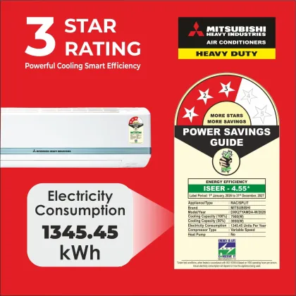 MITSUBISHI DXK27YAMDA-W 2.25 Ton 3 Star 2026 Inverter Split AC