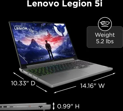 Lenovo Legion 5i 83DG00DHUS Gaming Laptop (14th Gen Core i9/ 32GB/ 512GB SSD/ Win11/ 8GB RTX 4070 Graphics)