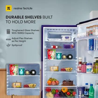 Realme TechLife 180BD3RM23-GB 180 L 3 Star Single Door Refrigerator