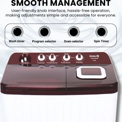 Inno-Q 95-TURBO-EXL-WM 9.5 Kg Semi Automatic Washing Machine