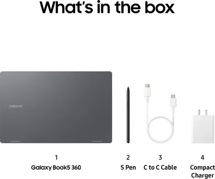 Samsung Galaxy Book 5 360 np750qha-lg4in Laptop (Intel Core Ultra 7 258V/ 32GB/ 1TB SSD/ Win11)