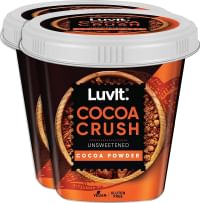 LuvIt Cocoa Crush - Cocoa Powder | 100% Cocoa | Unsweetened, Vegan, Gluten Free | Pack of 2 - 95g each