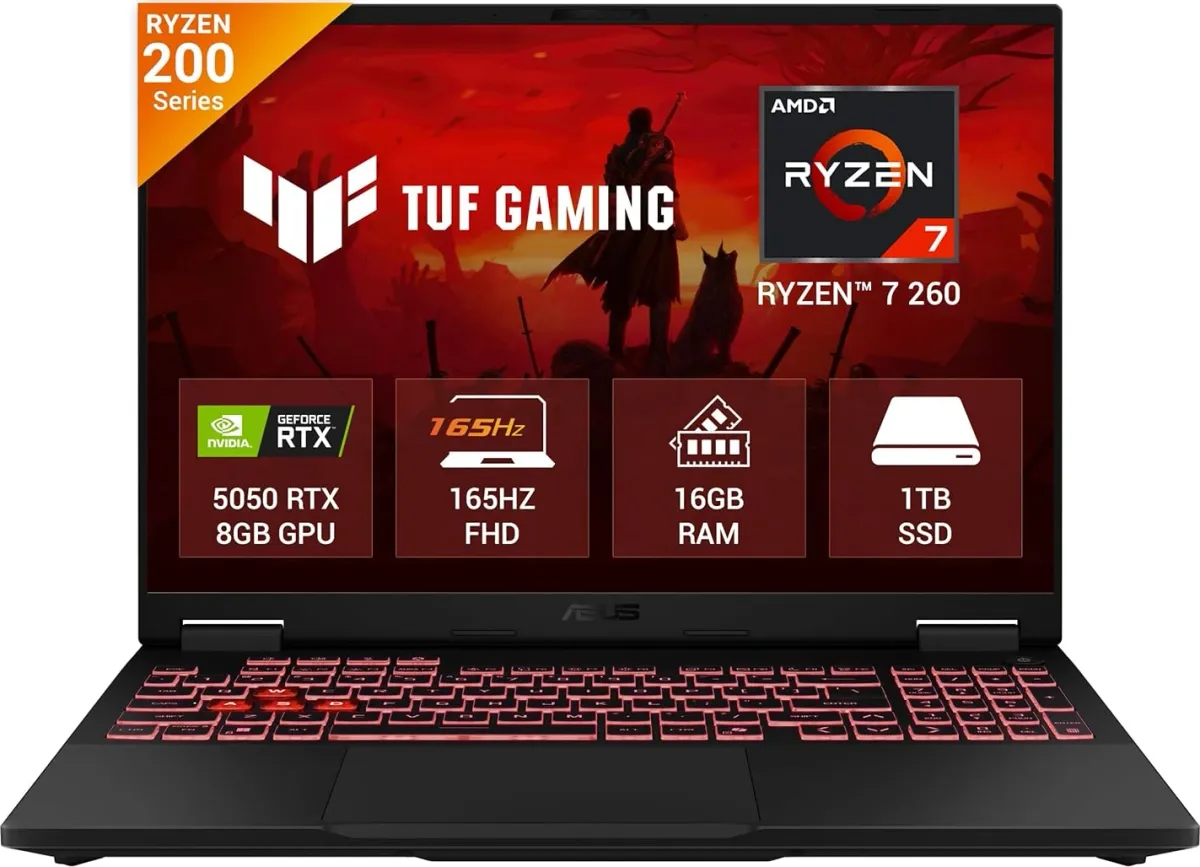 Asus TUF Gaming A16 2026 FA608UH RV112WS Gaming Laptop AMD Ryzen 7 260