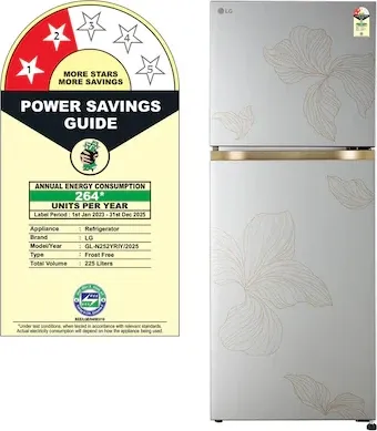 LG GL-N252YRIY 225 L 2 Star Double Door Refrigerator