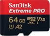 SanDisk Extreme PRO A2 64 GB SDXC UHS Class 3 170 MB/s Memory Card