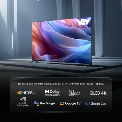 VZY W43UHQG5 Ultra HD 4K Smart QLED TV