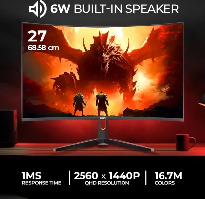 Foxin Phantom Pro 27 inch Quad HD Curved Gaming Monitor