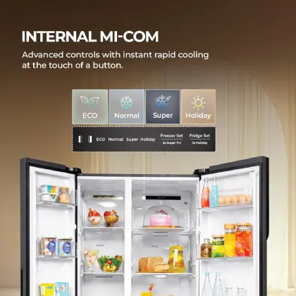 Haier HRS-615LB 540 L 3 Star Side by Side Refrigerator