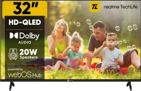 Realme TechLife 32HDWQRVVTQ 32 inch HD Ready Smart QLED TV