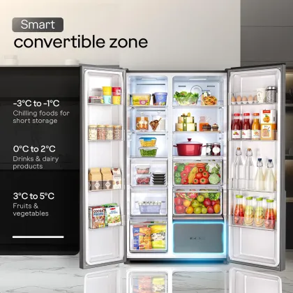 Godrej RS EONVELVET 646C RIT OP BK 600 L Side by Side Door Refrigerator