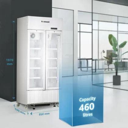 Rockwell RVC600A 460 L Double Glass Door Visi Cooler
