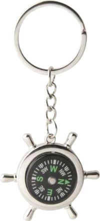 Flat 95% OFF : Ptcmart Silver Metal Compass with Keychain