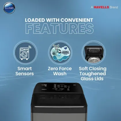 Lloyd GLWMT80GMBNH 8 Kg Fully Automatic Top Load Washing Machine