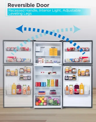 BLACK+DECKER BR2010JIMB 20.1 Cu Ft Double Door Refrigerator