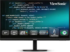 ViewSonic VG2709U-2K 27 inch Quad HD Monitor