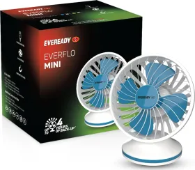 Eveready Mini FE01 6 inch 4 Blade Rechargeable Table Fan