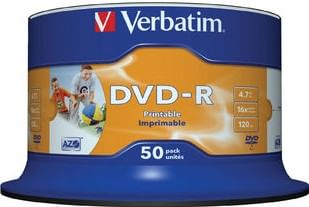 Verbatim DVD-R IJP 50 Pack Spindle (Pack of 50)