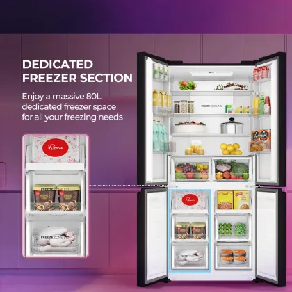 Haier HRB-600EK 520 L 3 Star French Door Refrigerator (Vouge Lumiere)