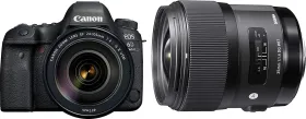 Canon EOS 6D Mark II 26.2MP DSLR Camera (EF 24-105 mm F/4L IS II USM + Sigma 35mm F/1.4 DG)