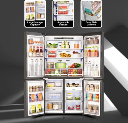 Godrej RM EONVELVET 685 RIT GR BK 670 L Side by Side Door Refrigerator