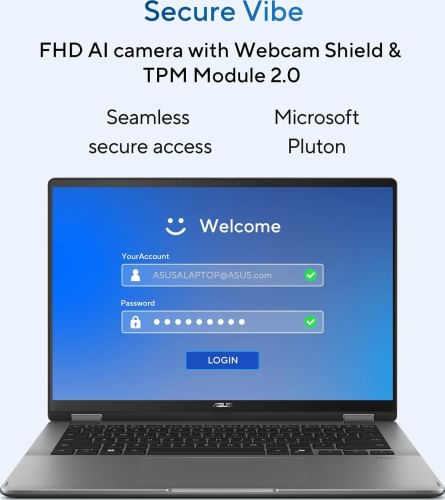 Asus Vivobook 14 Flip (2026) TP3407AA-SG123WS AI Laptop (Intel Core Ultra 7 355/ 16GB/ 512GB SSD/Win11)