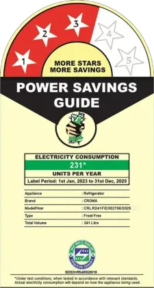 Croma CRLR241FID302756 241 L 3 Star Double Door Refrigerator