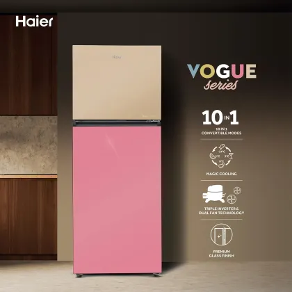 Haier HRF-3783CPG-P 328 L 3 Star Double Door Refrigerator