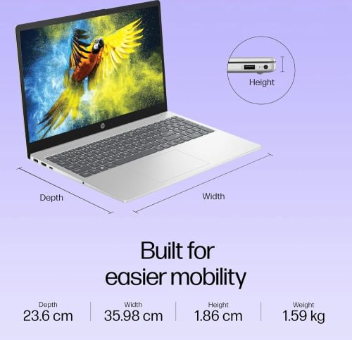 HP 15-fd0569TU Laptop (13th Gen Core i3/ 8GB/ 512GB SSD/ Win11 Home)