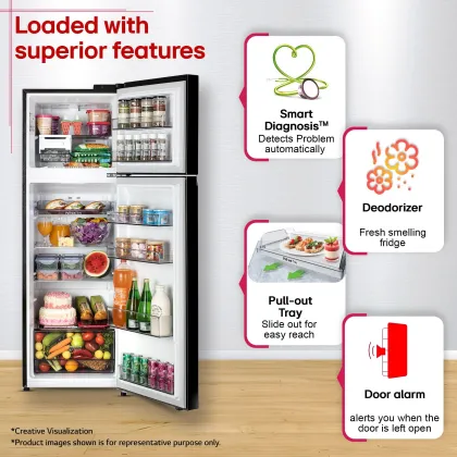 LG GL-S312SESX 272 L 2 Star Double Door Refrigerator