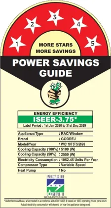 Godrej WIC 18T5TS 1.5 Ton 5 Star 2026 Inverter Window AC