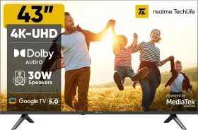 Realme TechLife 43UHDGDRWSDB 43 inch Ultra HD 4K Smart LED TV