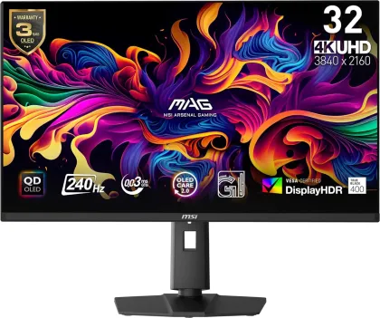 MSI MAG 321UPX QD-OLED 32 inch Ultra HD 4K Gaming Monitor